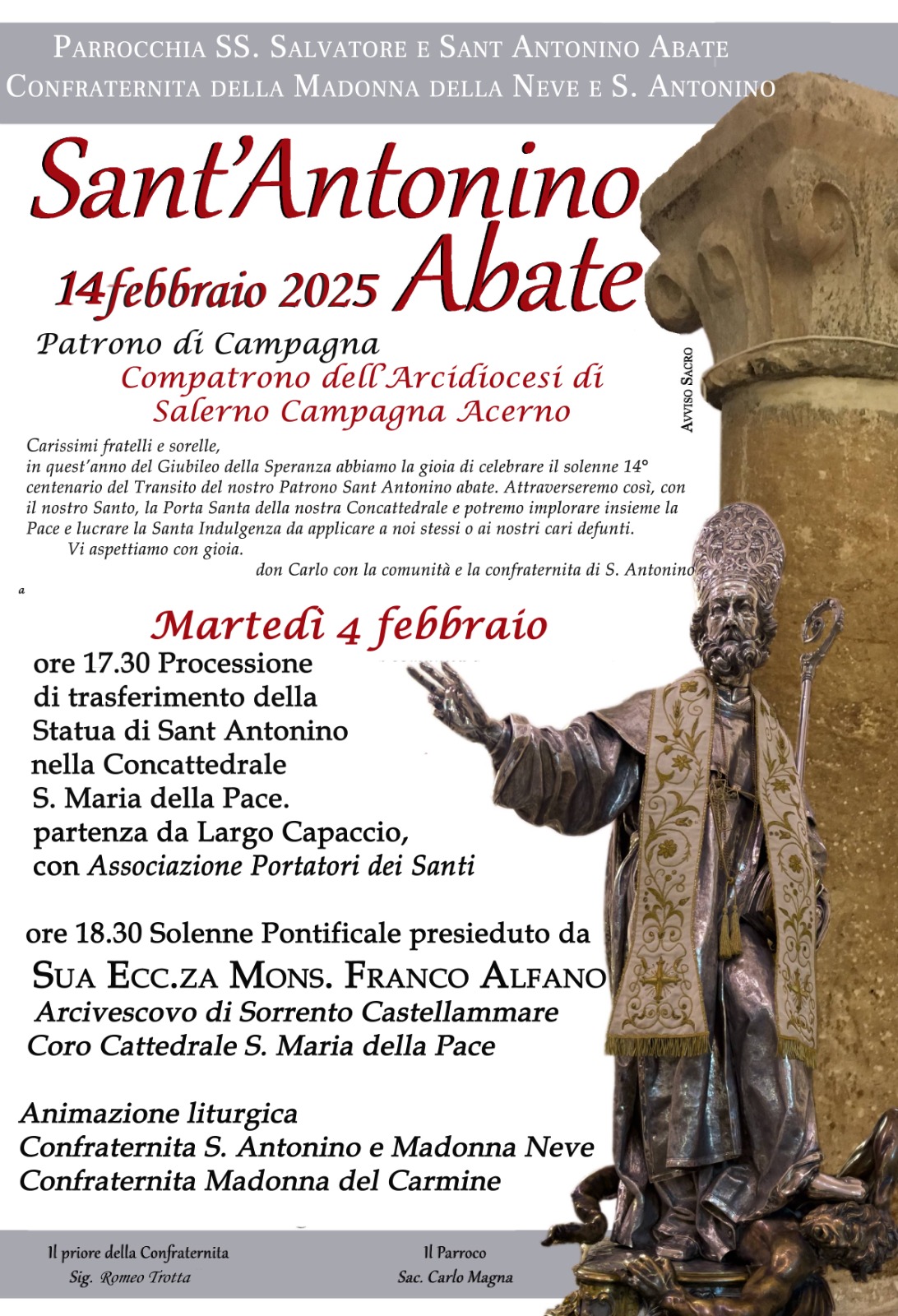 Programma 4 febbraio 2025 Sant'Antonino
